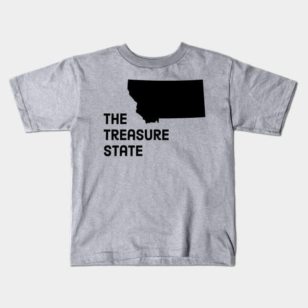 Montana - The Treasure State Kids T-Shirt by whereabouts